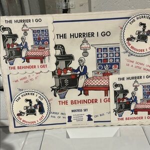 Vintage Hostess Set for 12 with Retro Kitchen Design Gimbels Wrapped